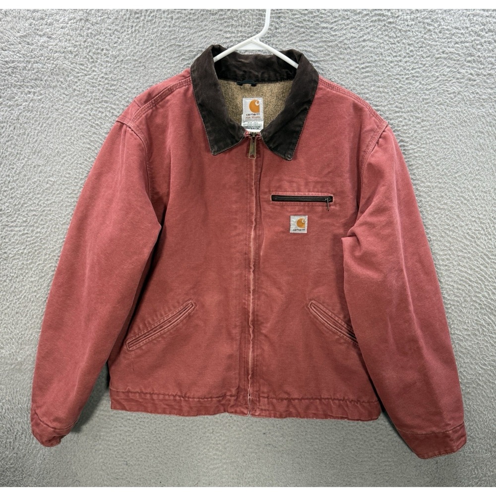 Vintage Carhartt Jacket Womens XL Salmon Sandstone Canvas W J097 VRS Chore Y2K